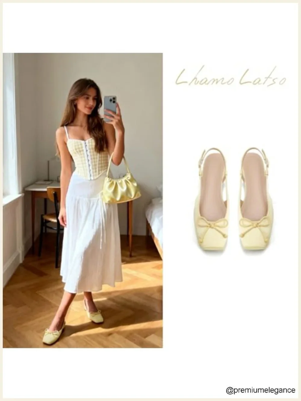 Square Toe Bow Knit Dressy Ballet Flats with Ankle Buckles Slingback